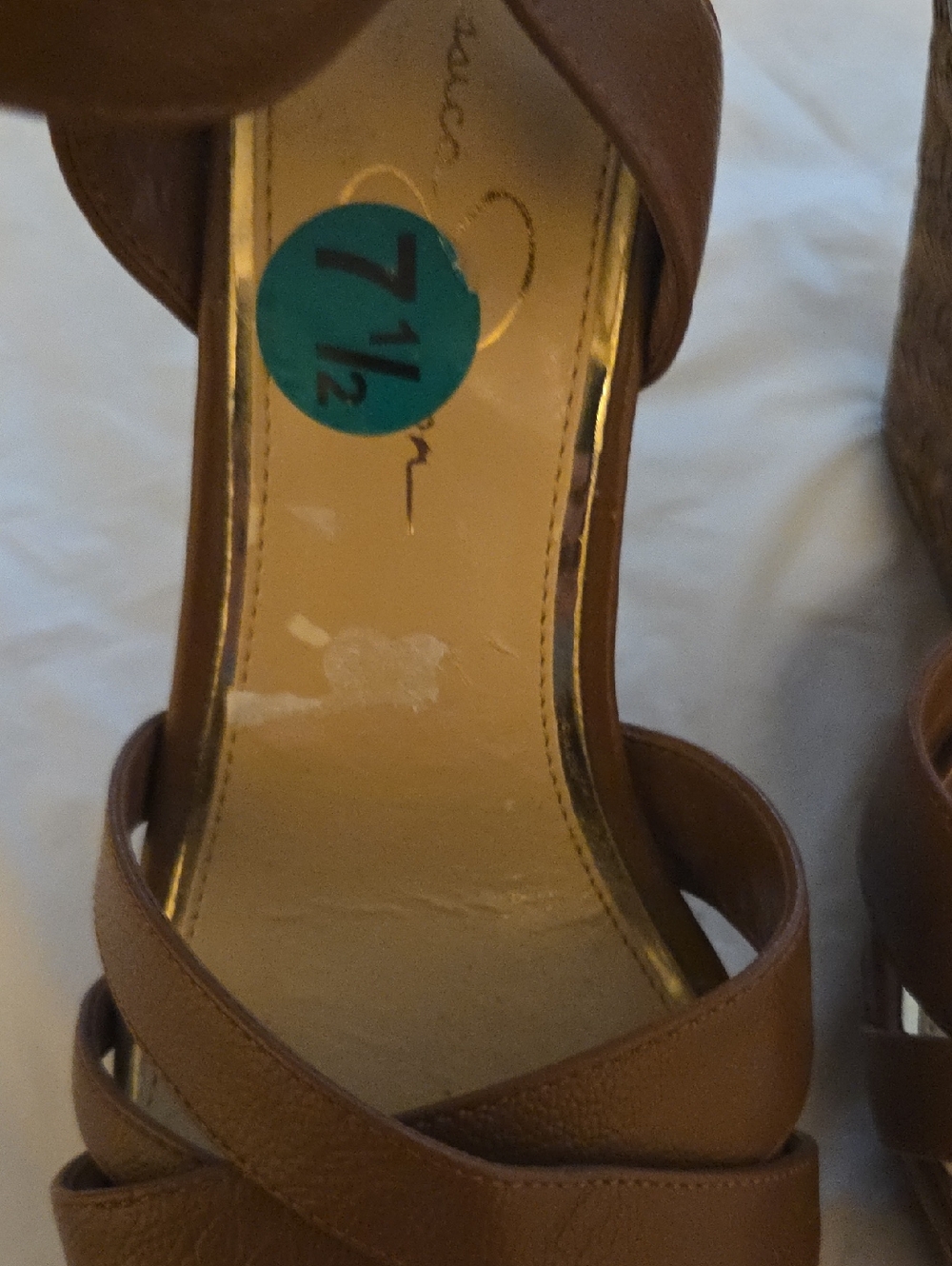 Jessica Simpson Brown Strappy Slingback Heels - Picture 2 of 13